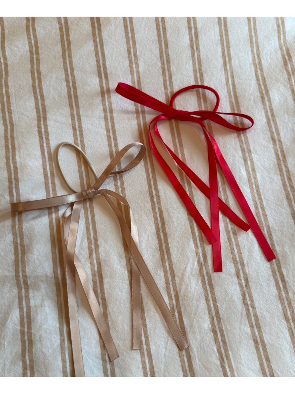 J.Crew Satin Ribbon Hair Bow Tie Set